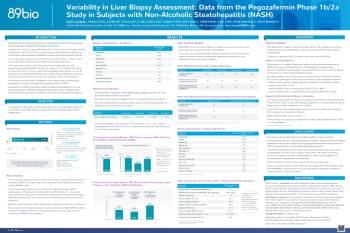 AASLD 2023 poster: Variability in liver biopsy assessment: Data from pegozafermin Phase 1b/2a study in NASH.